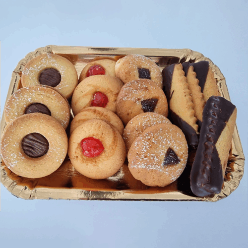 Biscottini secchi marmellata e cioccolato